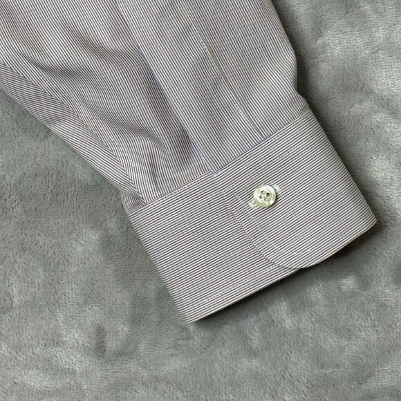 Brooks Brothers Classic Shirt Mens 16.5 36 Non Iron 100% Supima Cotton Striped - Picture 5 of 9